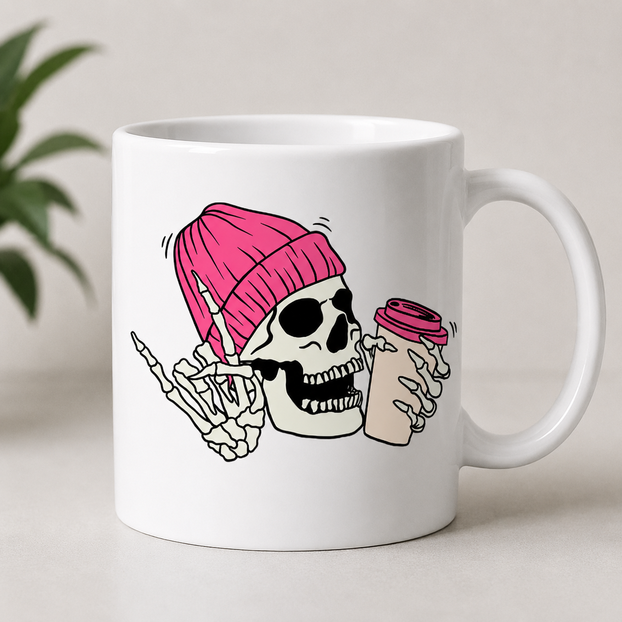 Rock On Skeleton Mug