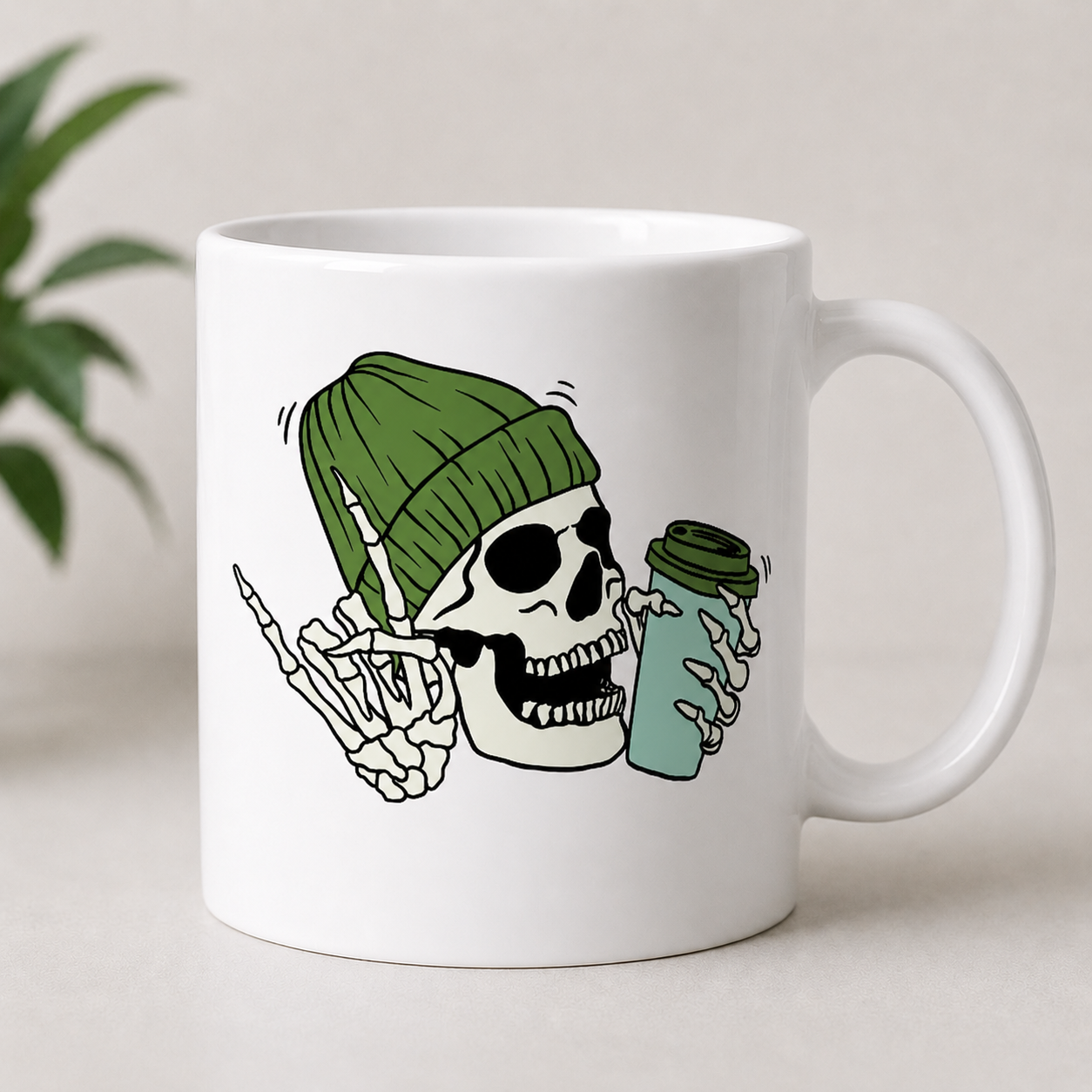 Rock On Skeleton Mug
